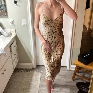 L’agence animal print silk dress